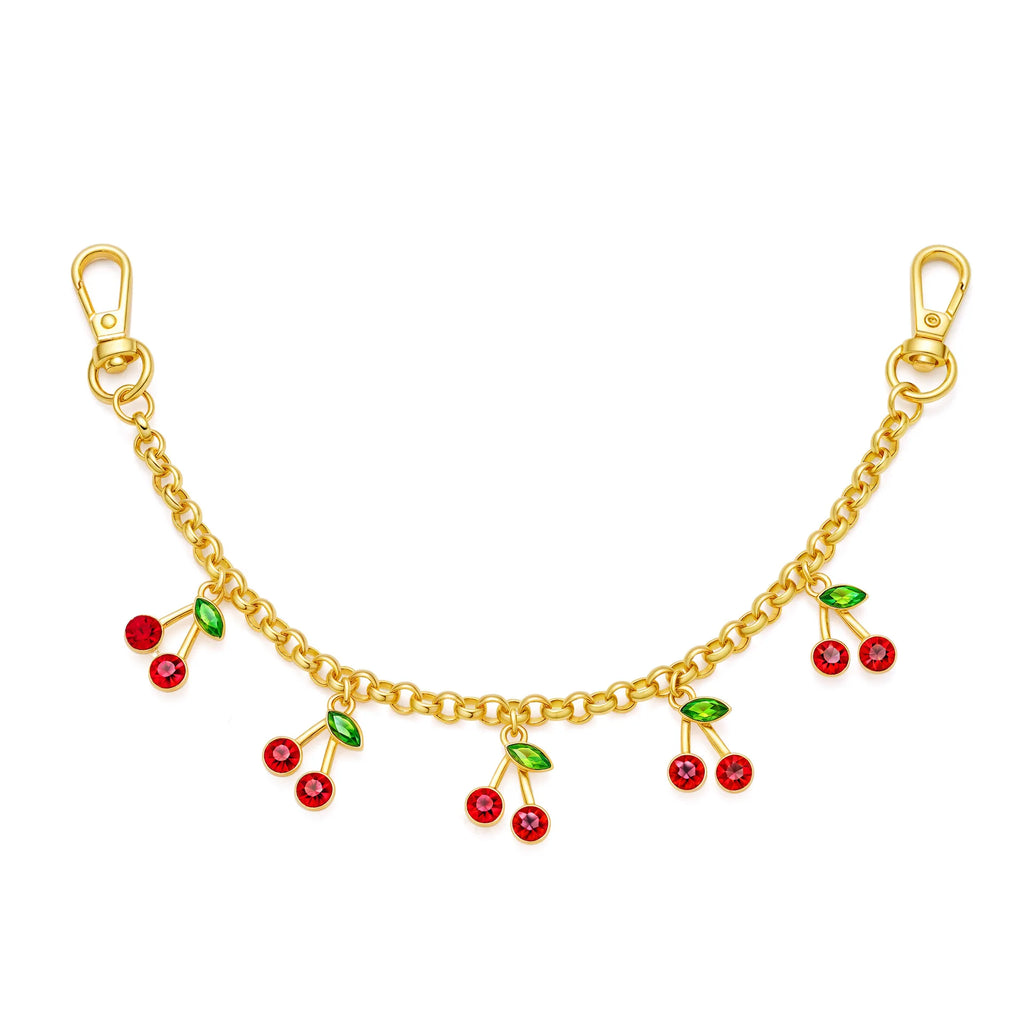 Llavero de cereza con perlas