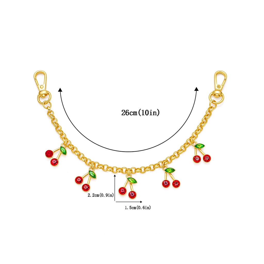 Llavero de cereza con perlas